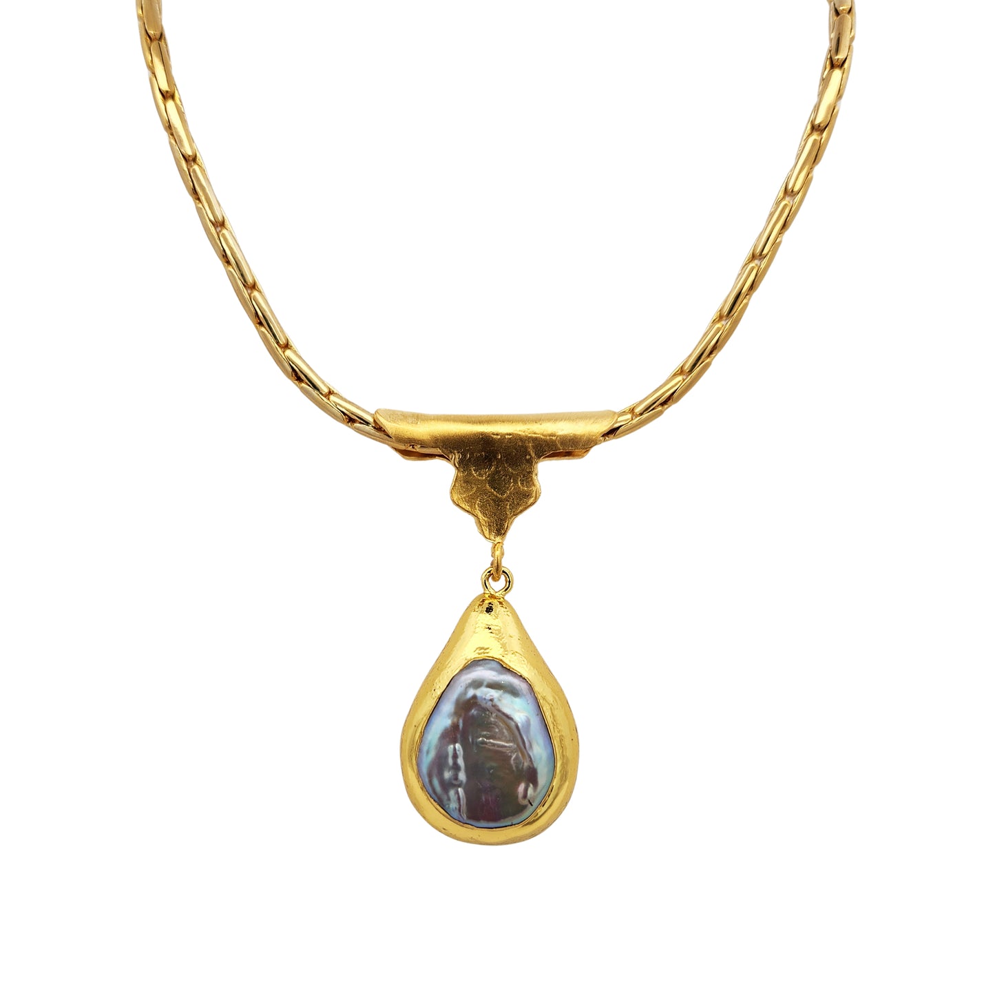 Gold-Filled Freshwater Pearl Chunky Pendant Necklace