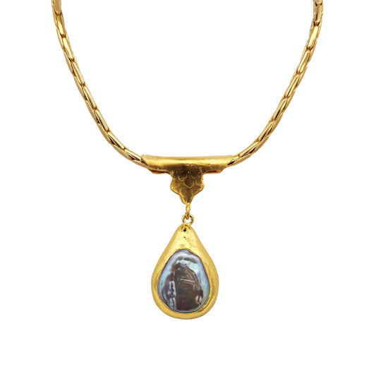 Gold-Filled Freshwater Pearl Chunky Pendant Necklace