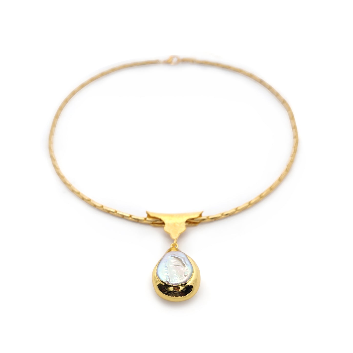Gold-Filled Freshwater Pearl Chunky Pendant Necklace