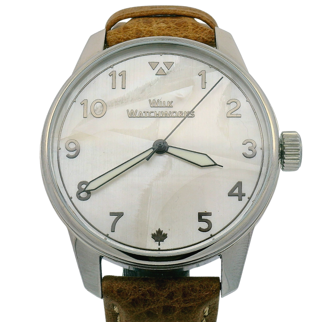 Mother of Pearl Brown Leather Watch