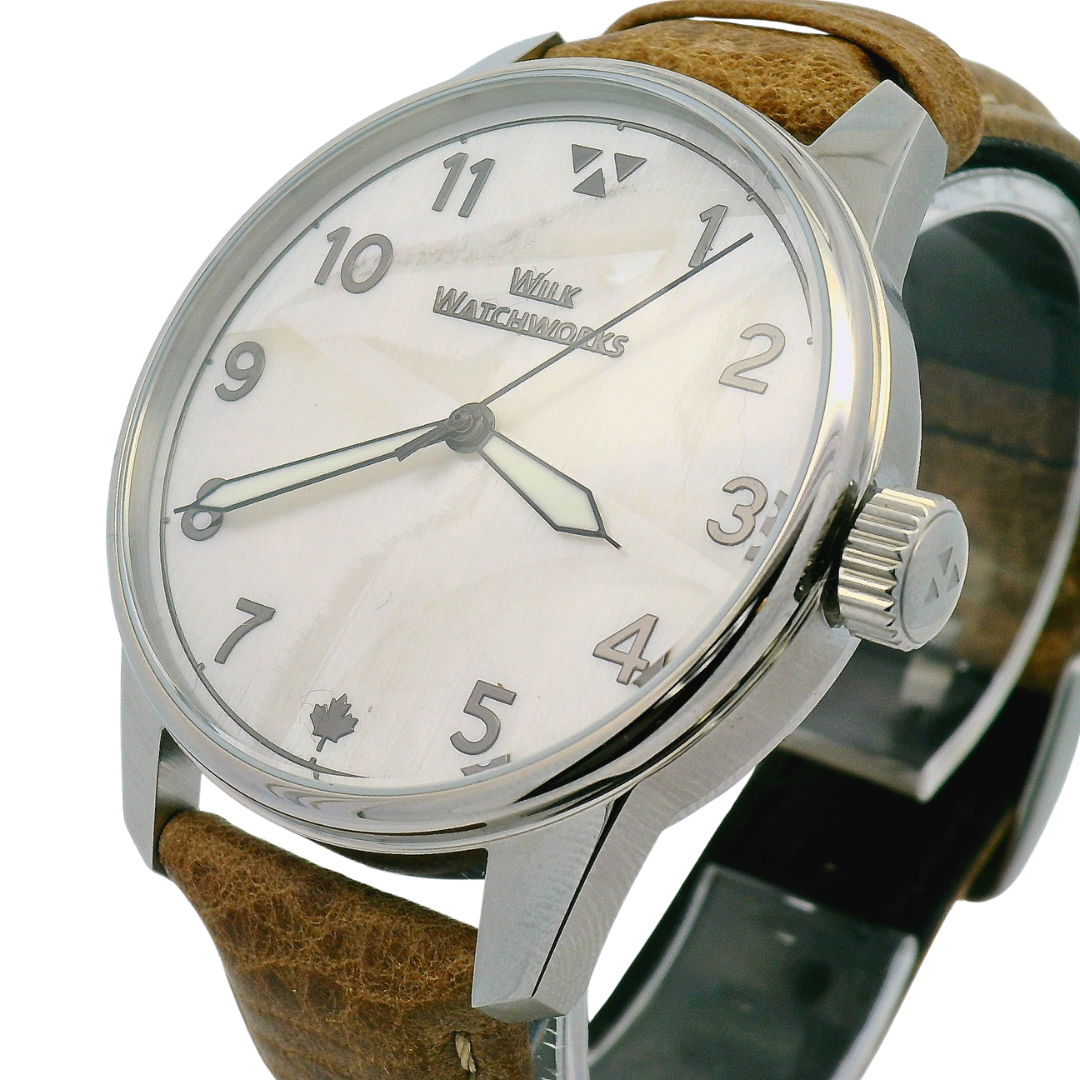 Mother of Pearl Brown Leather Watch