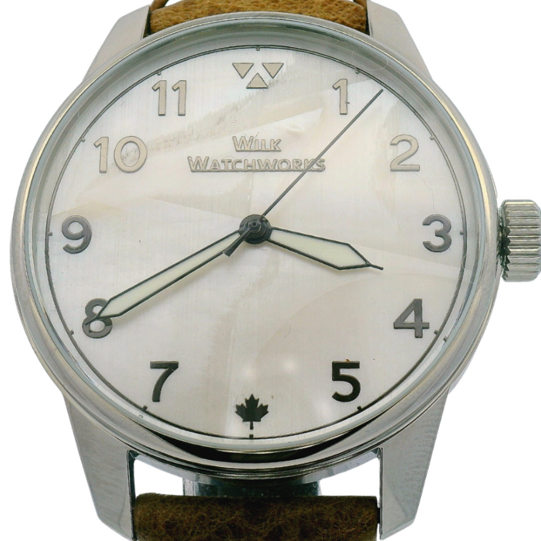Mother of Pearl Brown Leather Watch