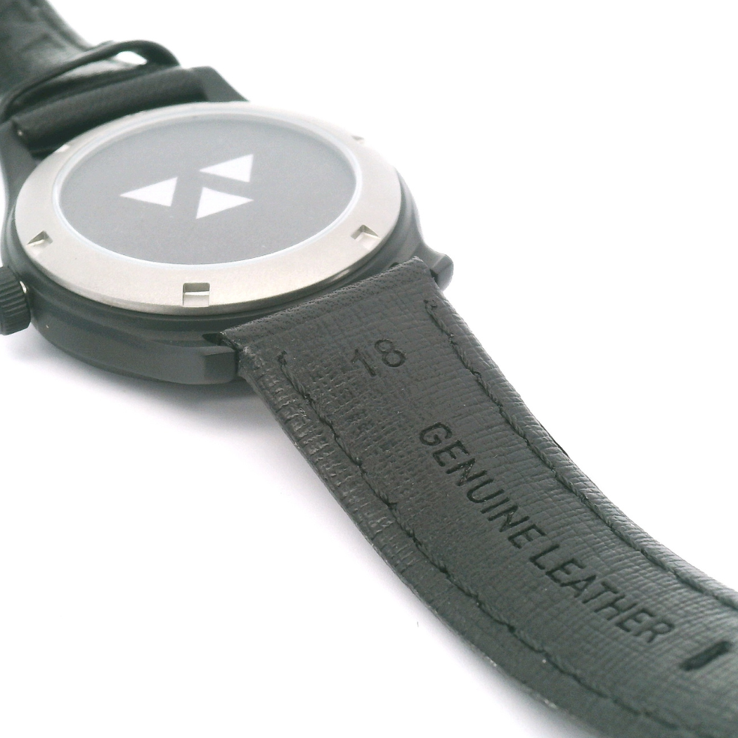 Orange Matte Black Leather Mechanical Watch