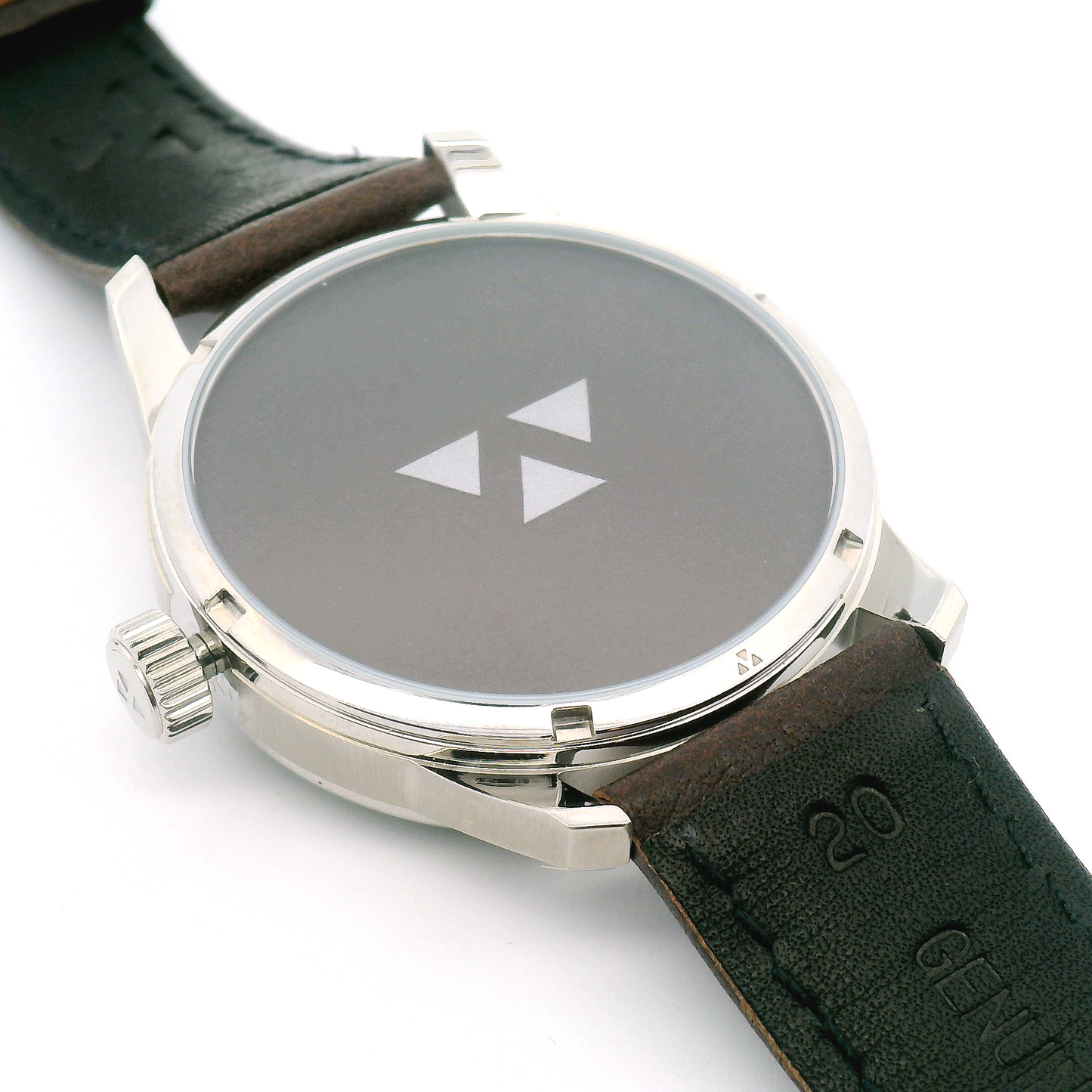 Moonphase Key Lime Brown Leather Mechanical Watch