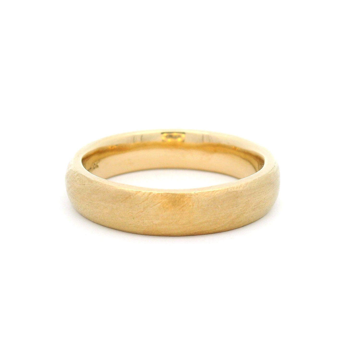 10k Yellow 4.75mm Wide Textured Wedding Band