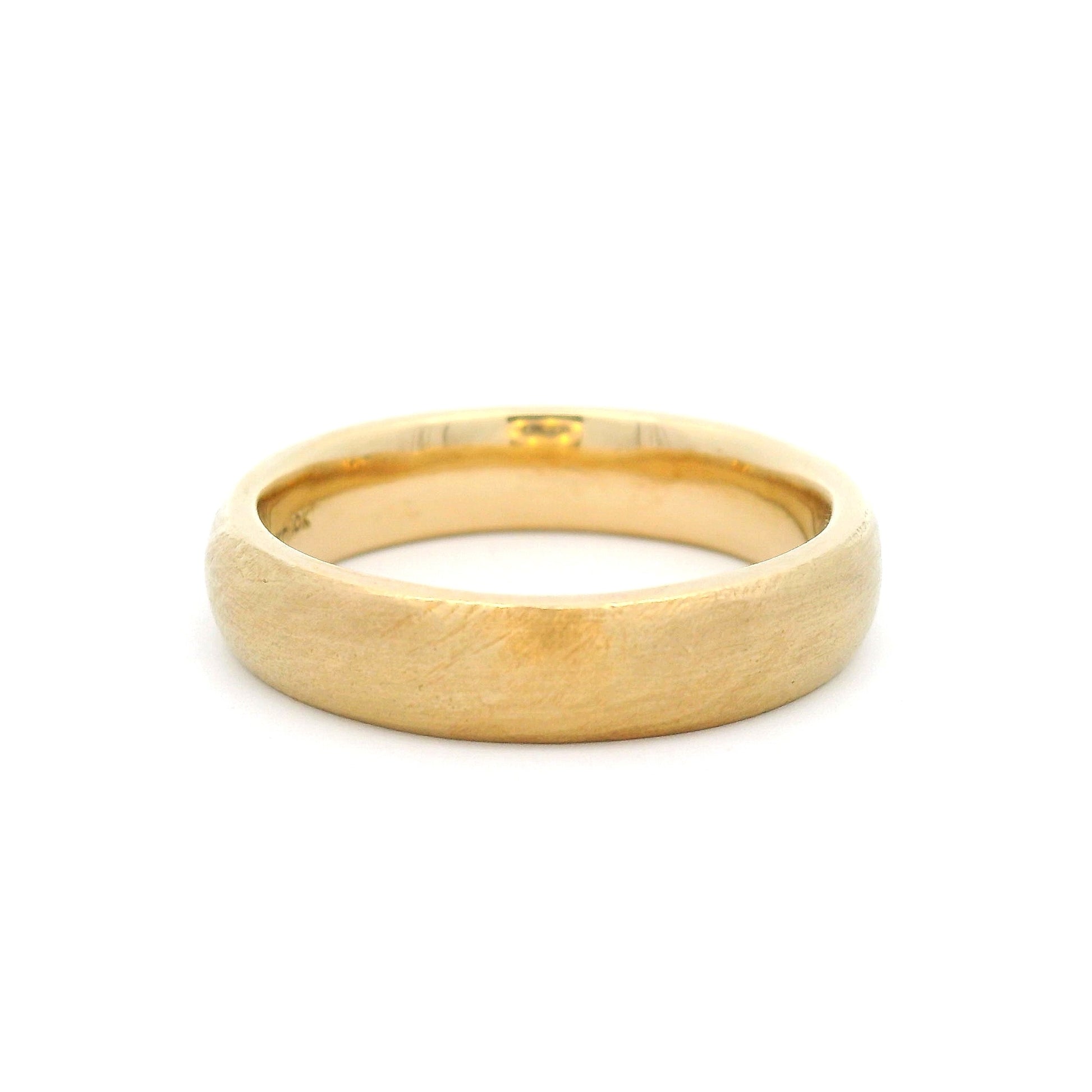 10k Yellow 4.75mm Wide Textured Wedding Band