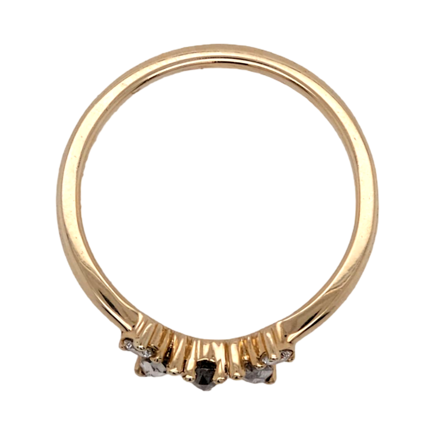 Salt and Pepper Diamond Contour Band