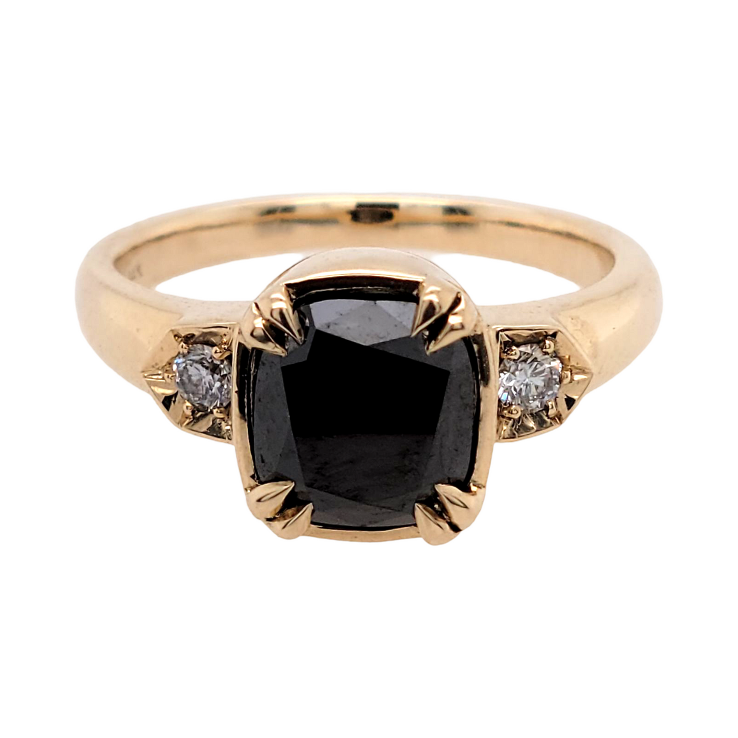 Nebula - Black Diamond Cushion Ring