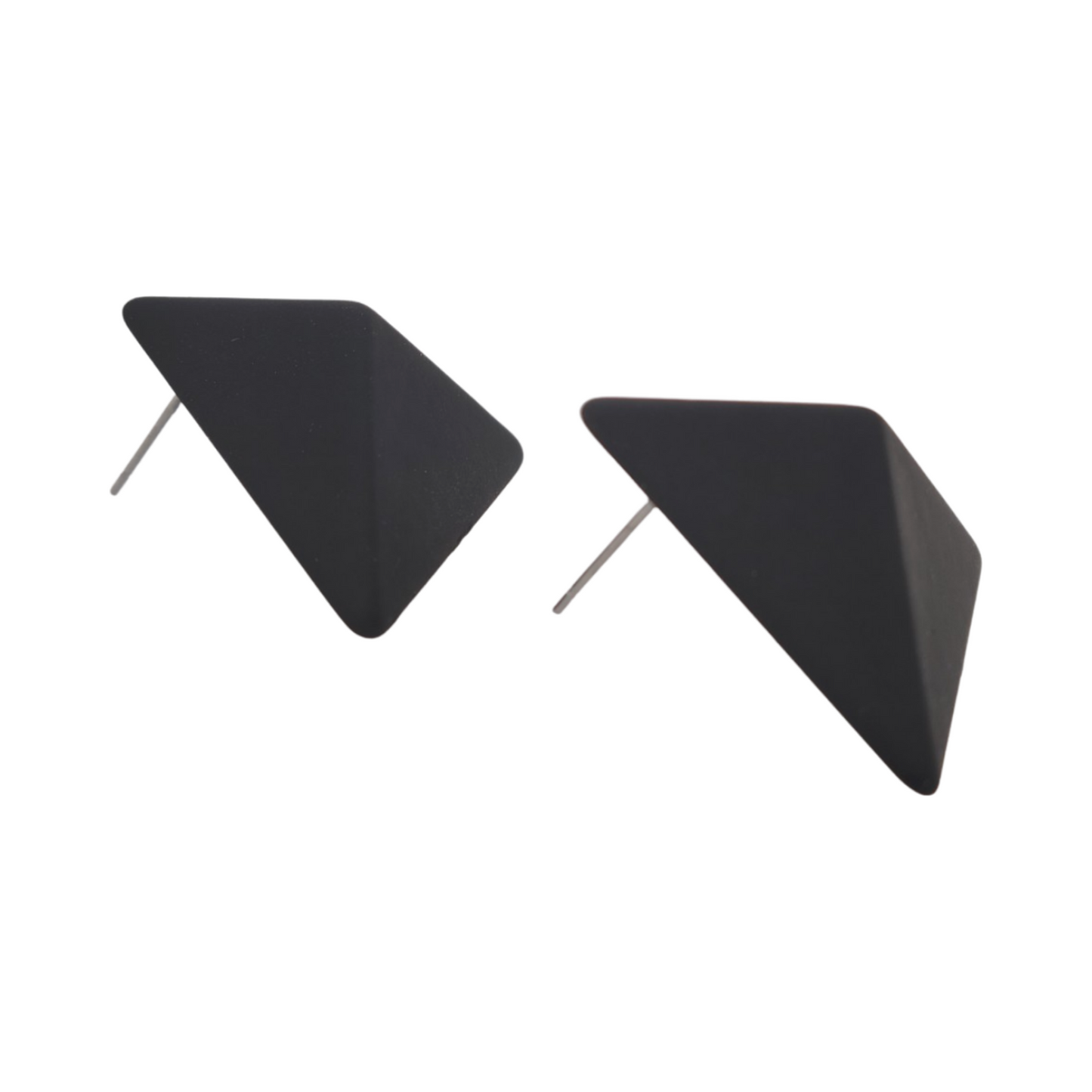 Black Triangle Earrings