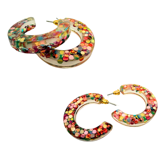 Resin Rainbow Hoops
