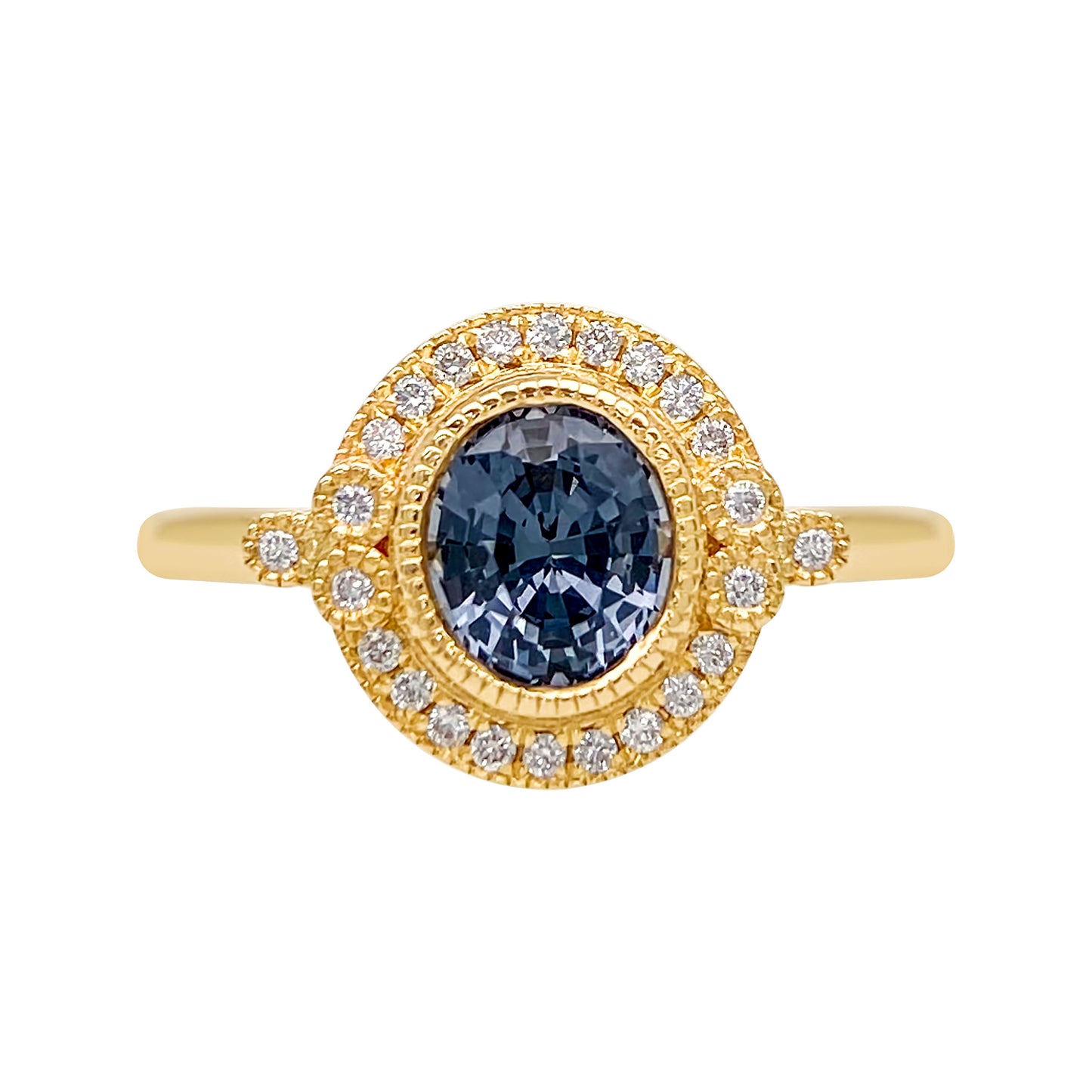 Overcast - Lavander-Grey Spinel Engagement Ring