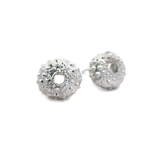 Silver Sea Urchin Stud Earrings