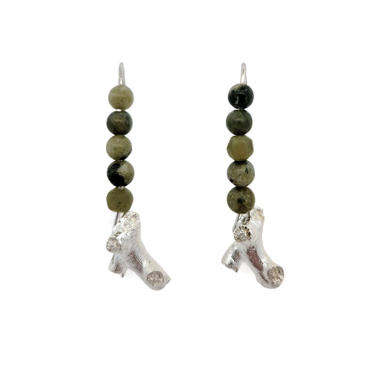 Agate & Coral Charm Earrings