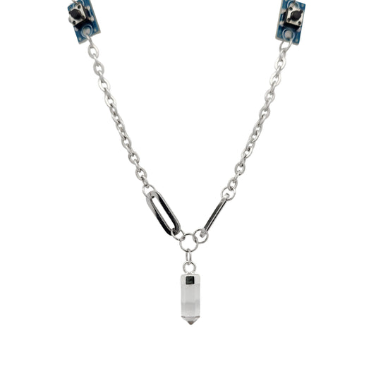 Microchip Circuit Board & Quartz Crystal Pendant