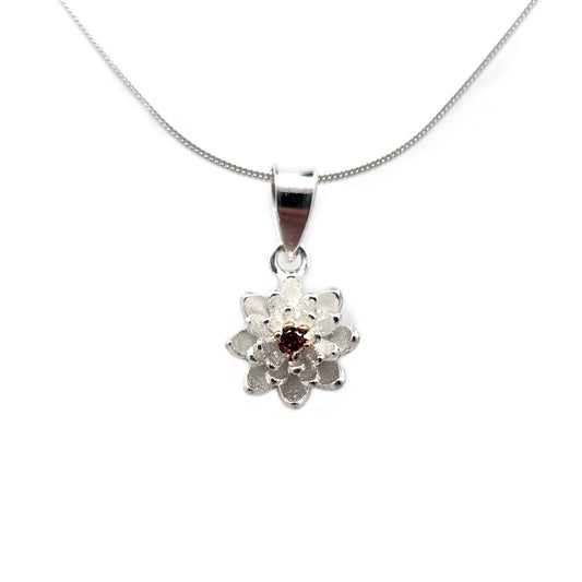 Garnet Lily Necklace