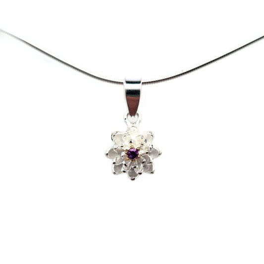 Amethyst Lily Necklace