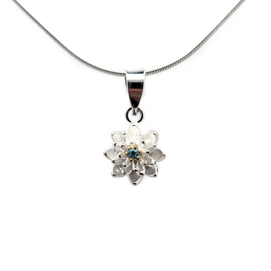 Aquamarine Lily Necklace