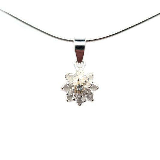 White Topaz Lily Necklace