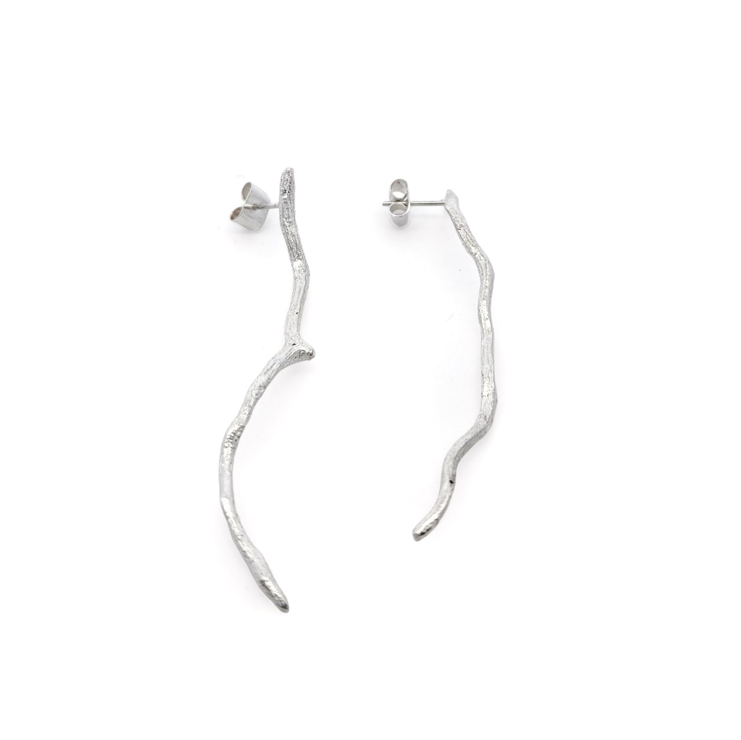 Sterling Silver Root Earrings