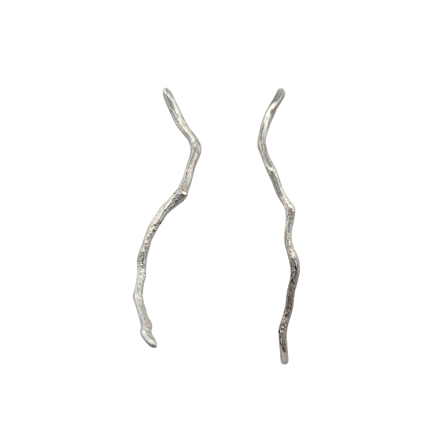 Sterling Silver Root Earrings