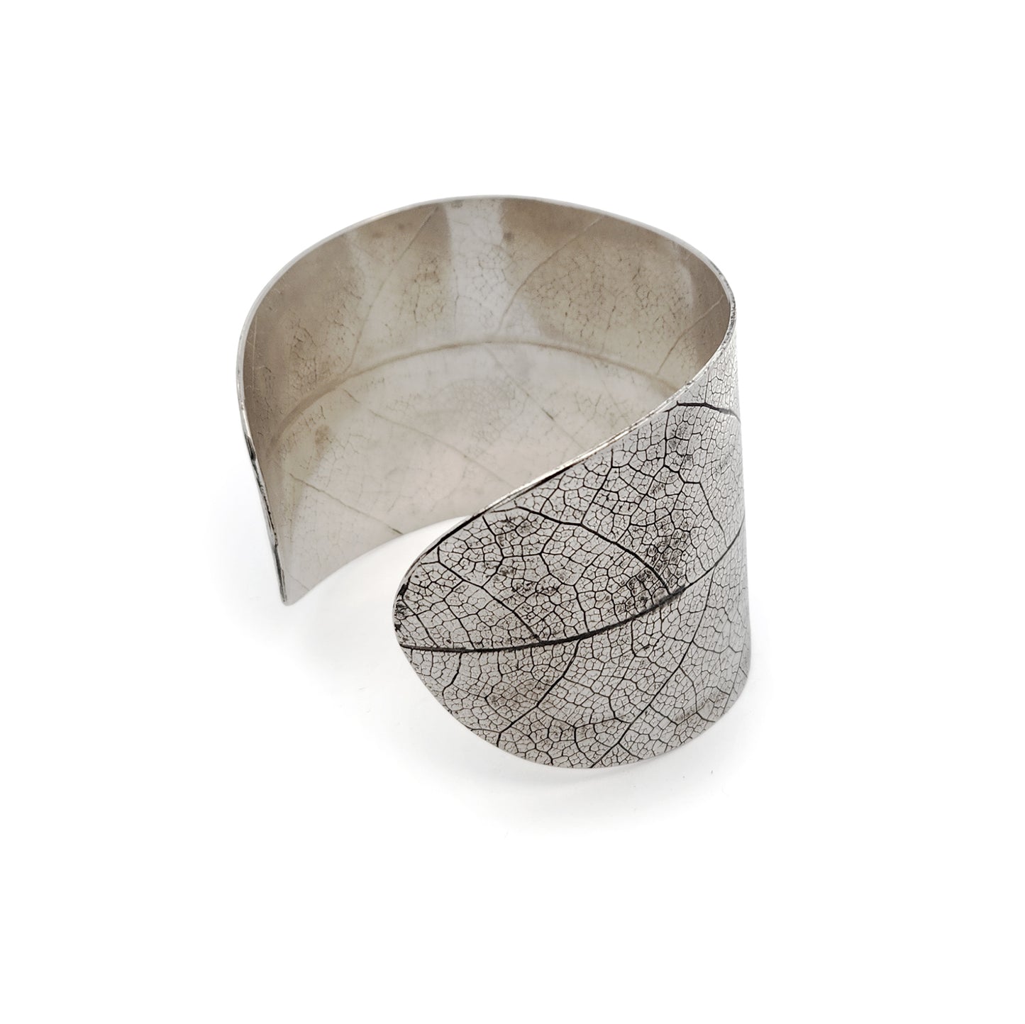 Silver Leaf Cuff Bracelet