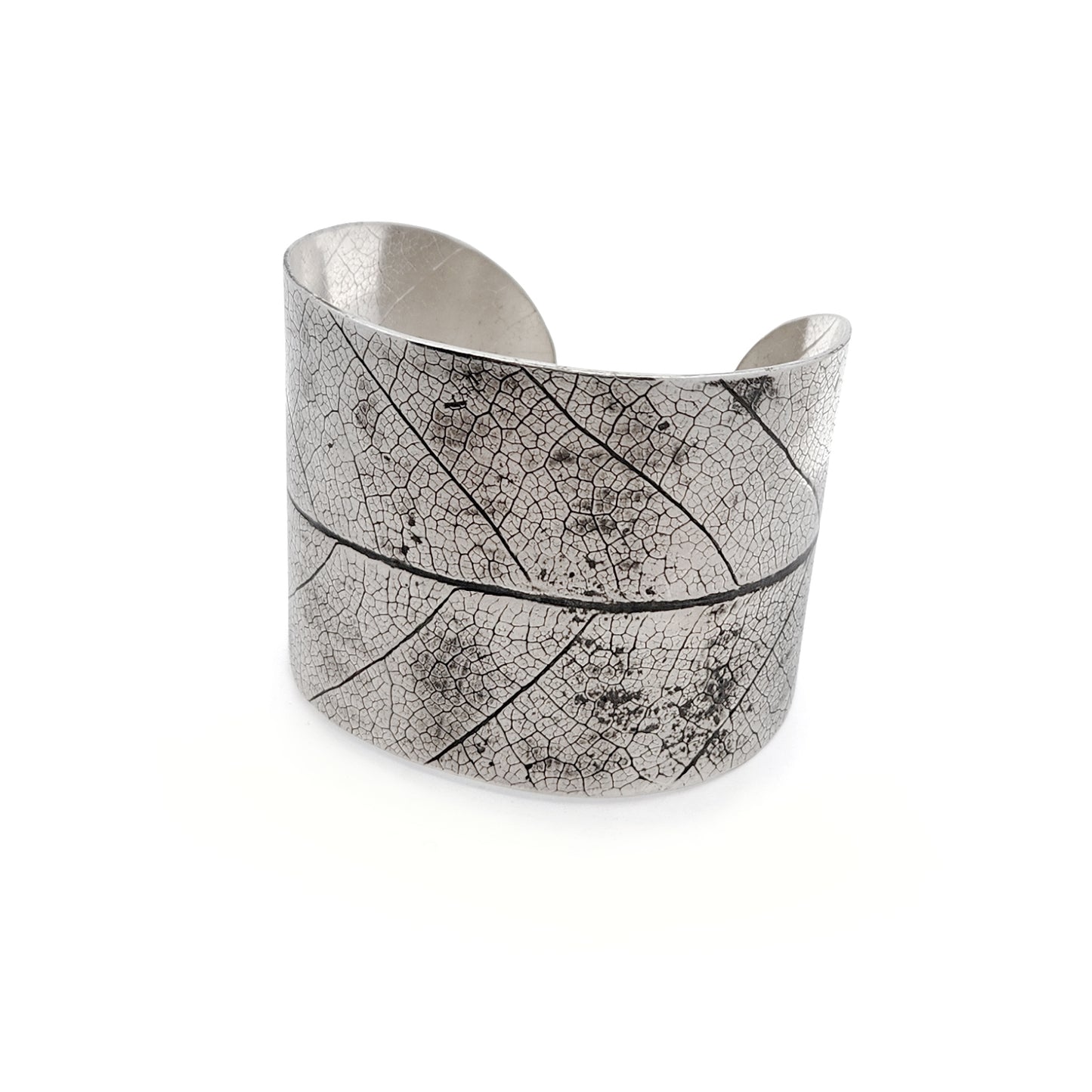 Silver Leaf Cuff Bracelet