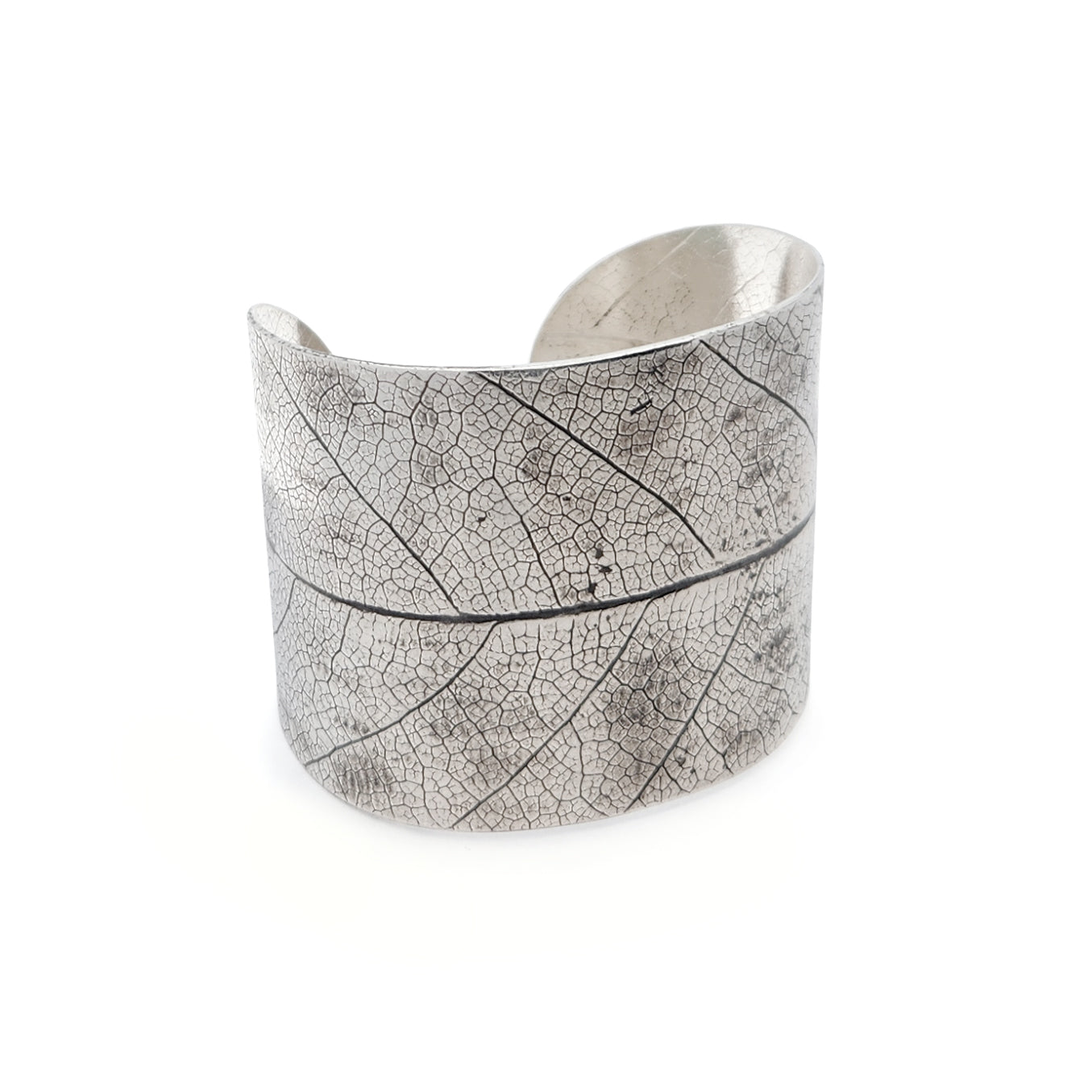 Silver Leaf Cuff Bracelet