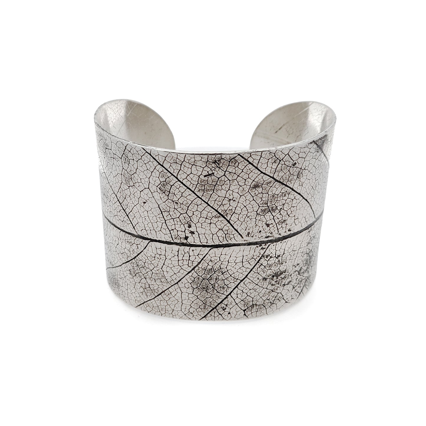 Silver Leaf Cuff Bracelet