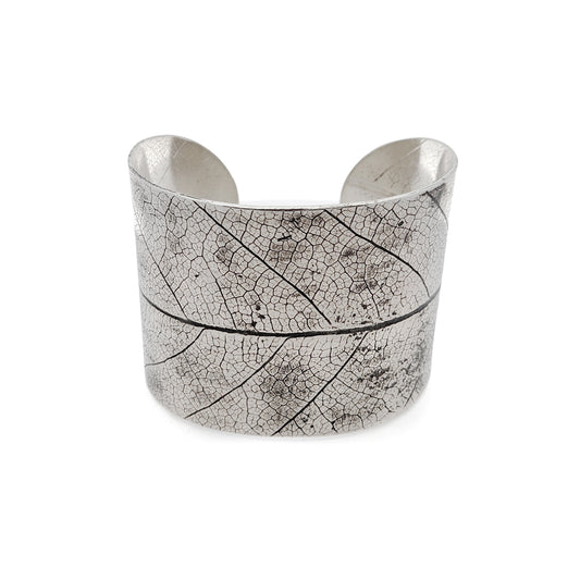 Silver Leaf Cuff Bracelet