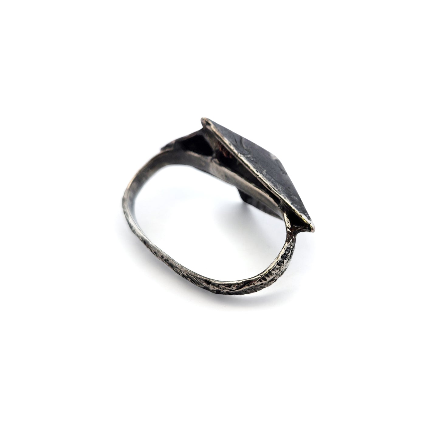 Oxidized Silver Multi-Finger Large Triangles Ring