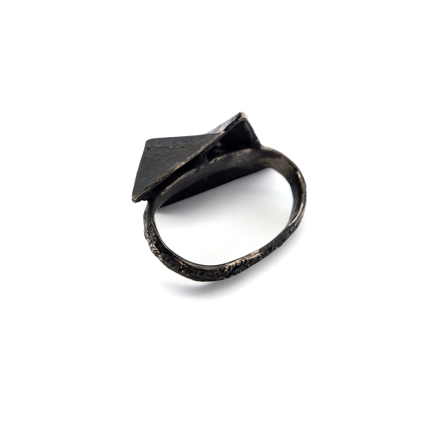 Oxidized Silver Multi-Finger Small Triangles Ring