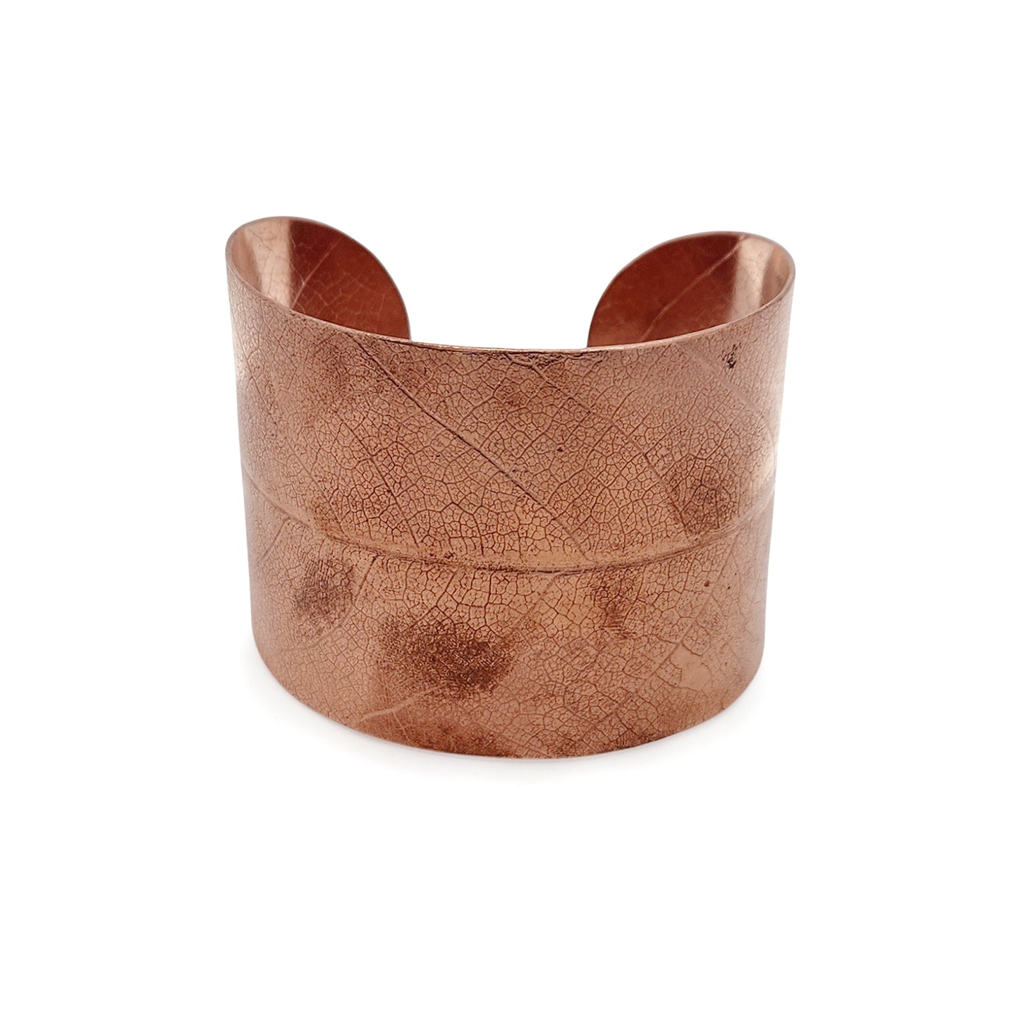 Copper Autumn Leaf Cuff Bracelet