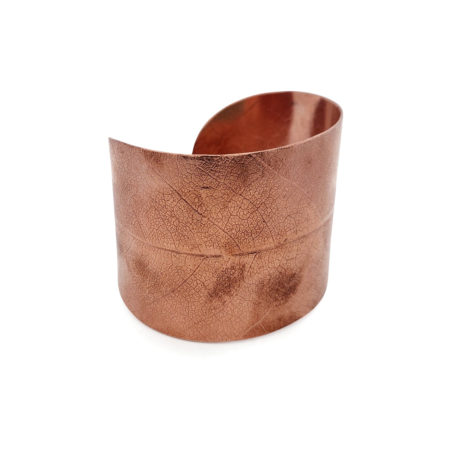 Copper Autumn Leaf Cuff Bracelet