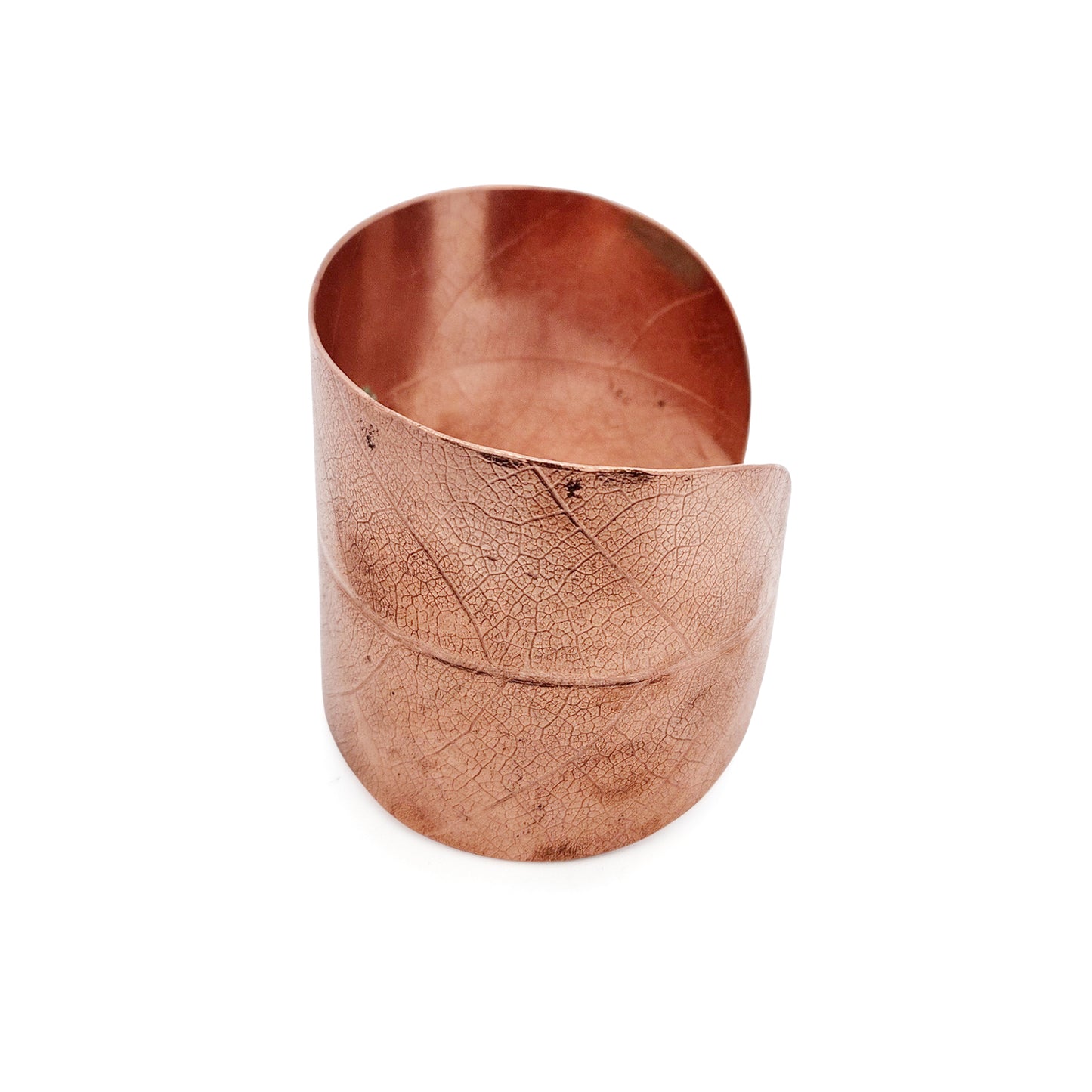 Copper Autumn Leaf Cuff Bracelet