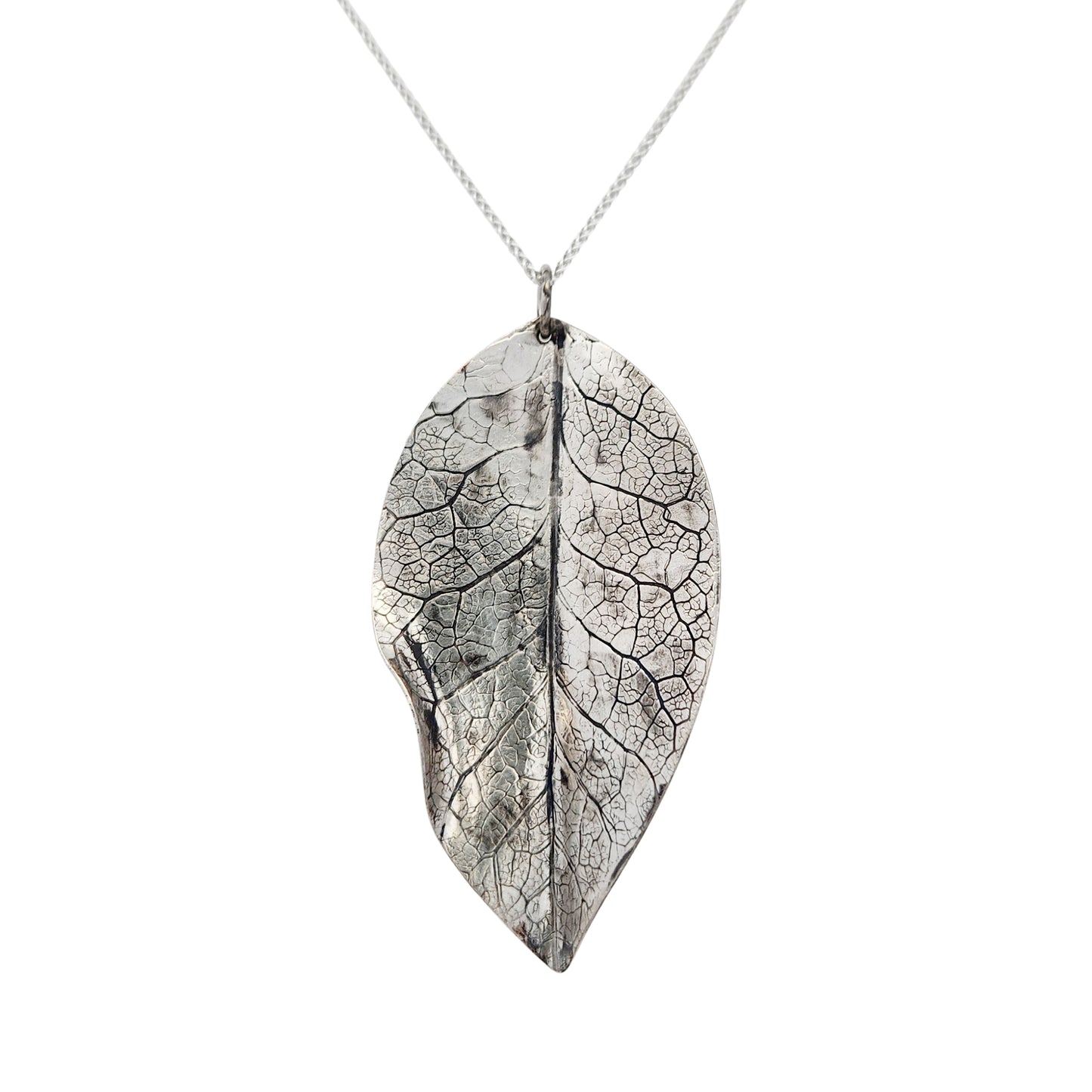 Sterling Silver Spring Leaf Necklace