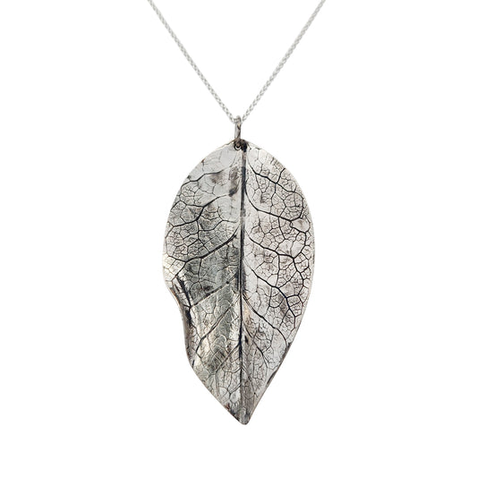 Sterling Silver Spring Leaf Necklace