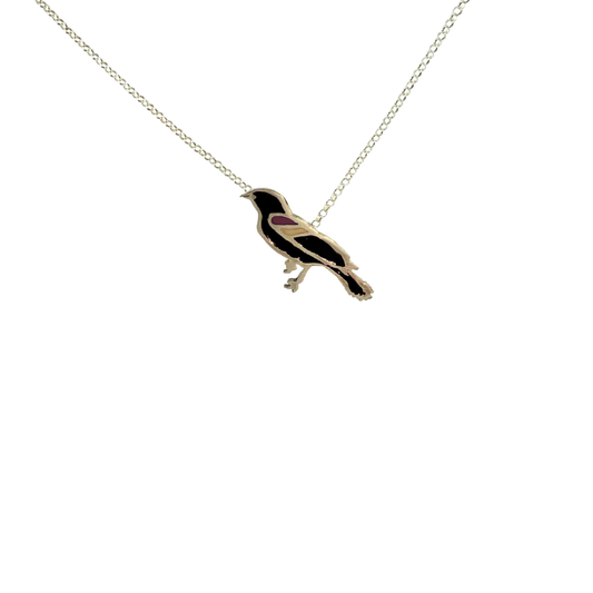 Red-winged Black Bird Necklace