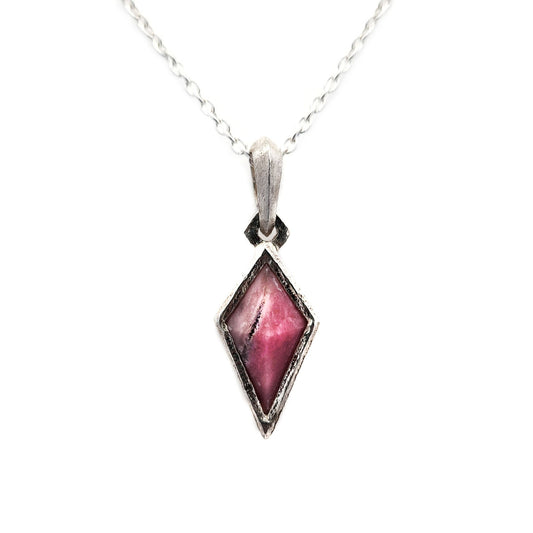 Silver & Rhodonite Kite Pendant