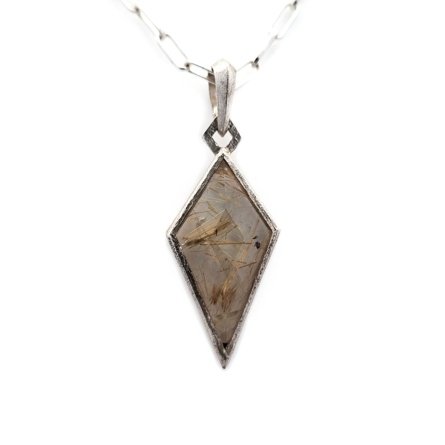 Medium Rutilated Quartz Kite Pendant