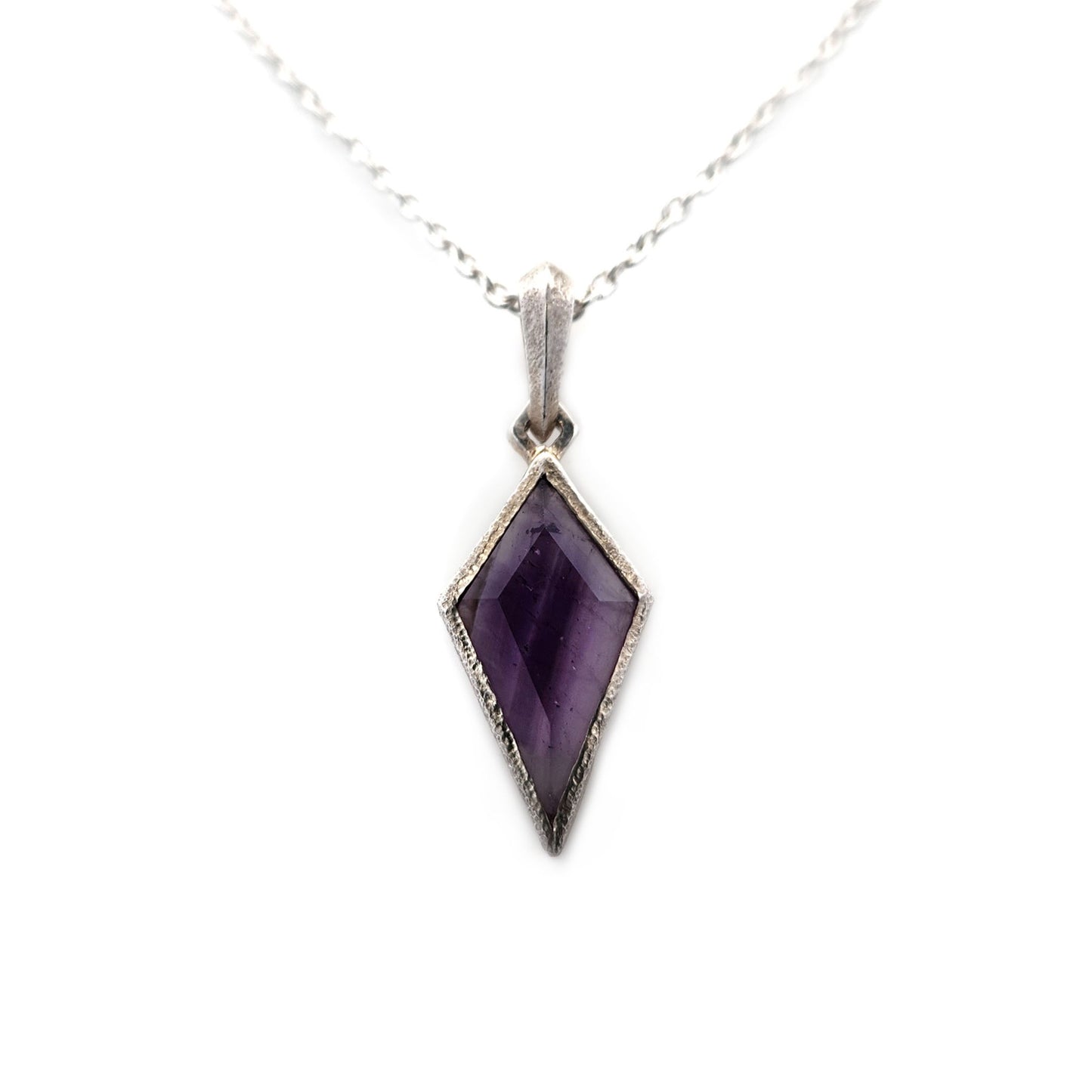 Silver & Amethyst Kite Pendant