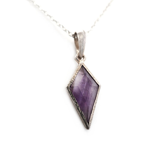 Silver & Amethyst Kite Pendant