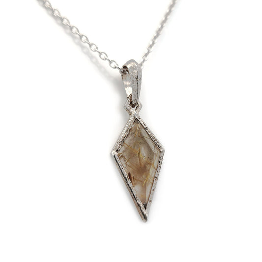 Small Rutilated Quartz Kite Pendant