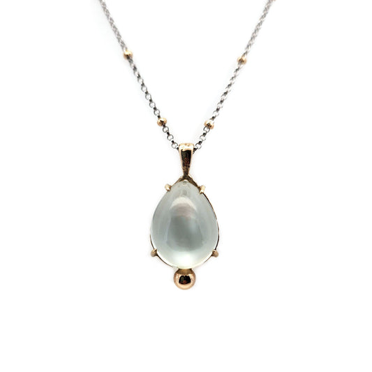 Aquamarine Teardrop Necklace