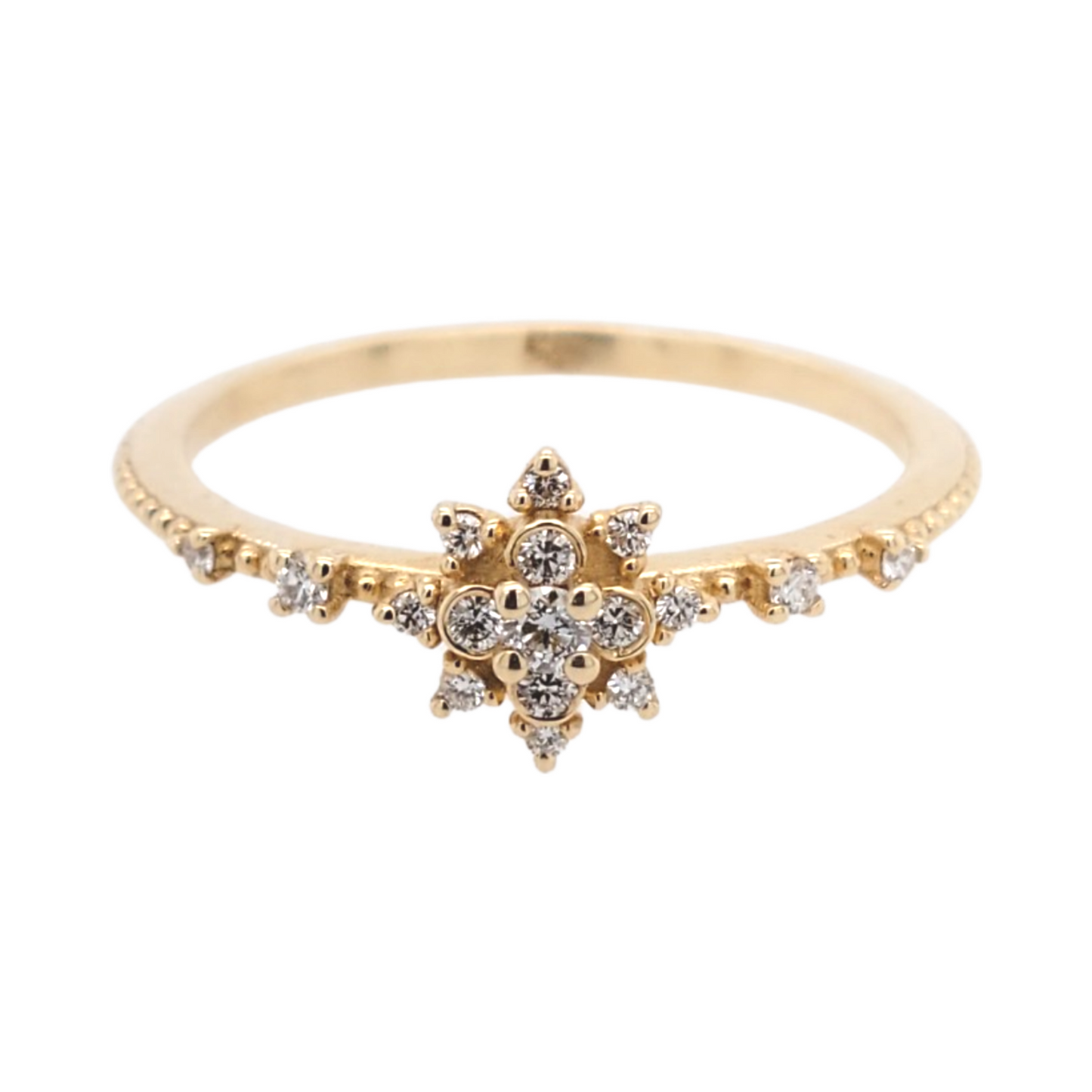 Snowflake Diamond Ring