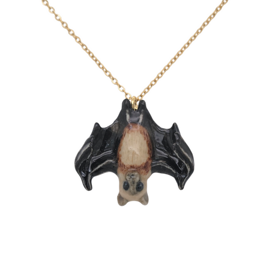 Porcelain Fruit Bat Pendant