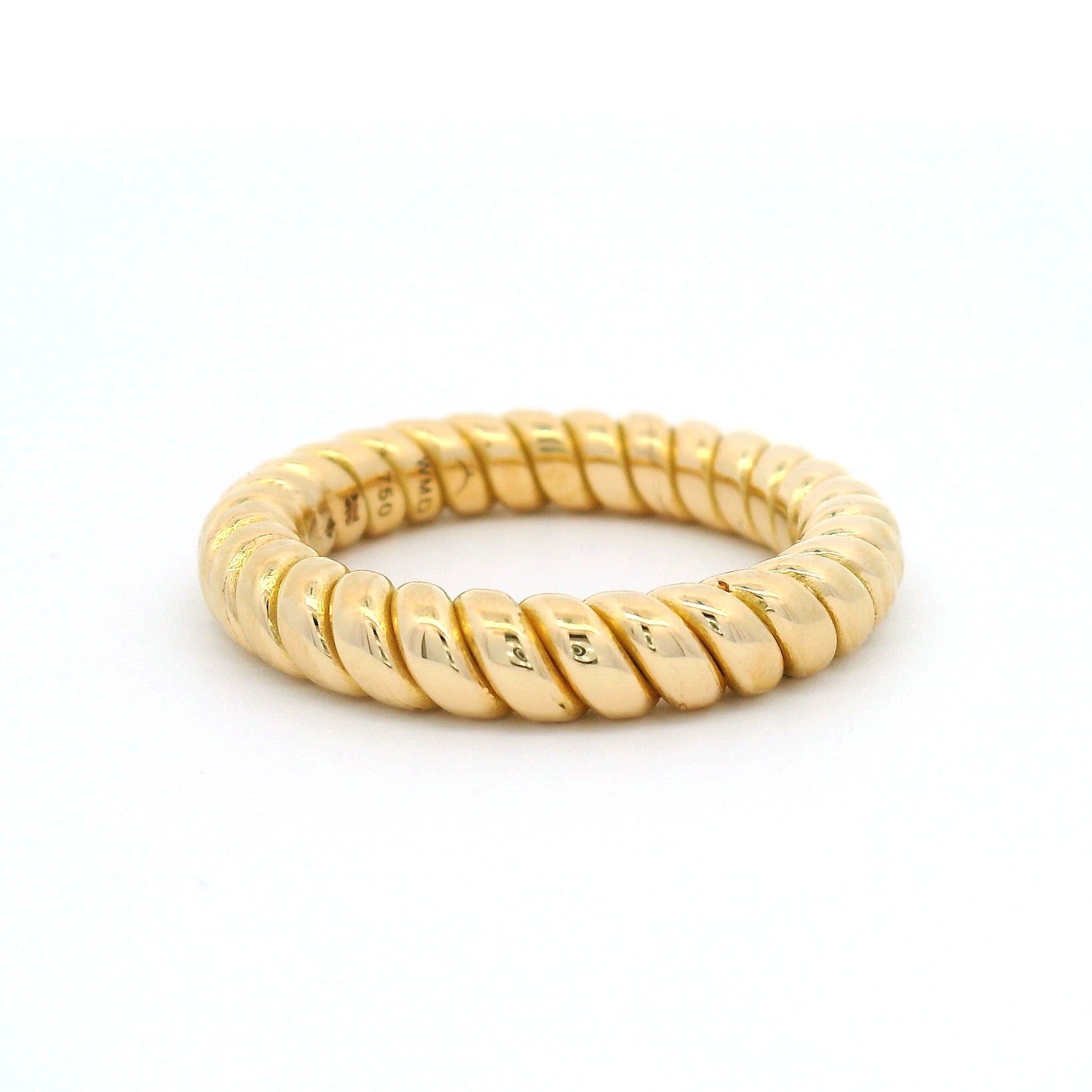 18k Yellow 4mm Round Twisted Wire Band