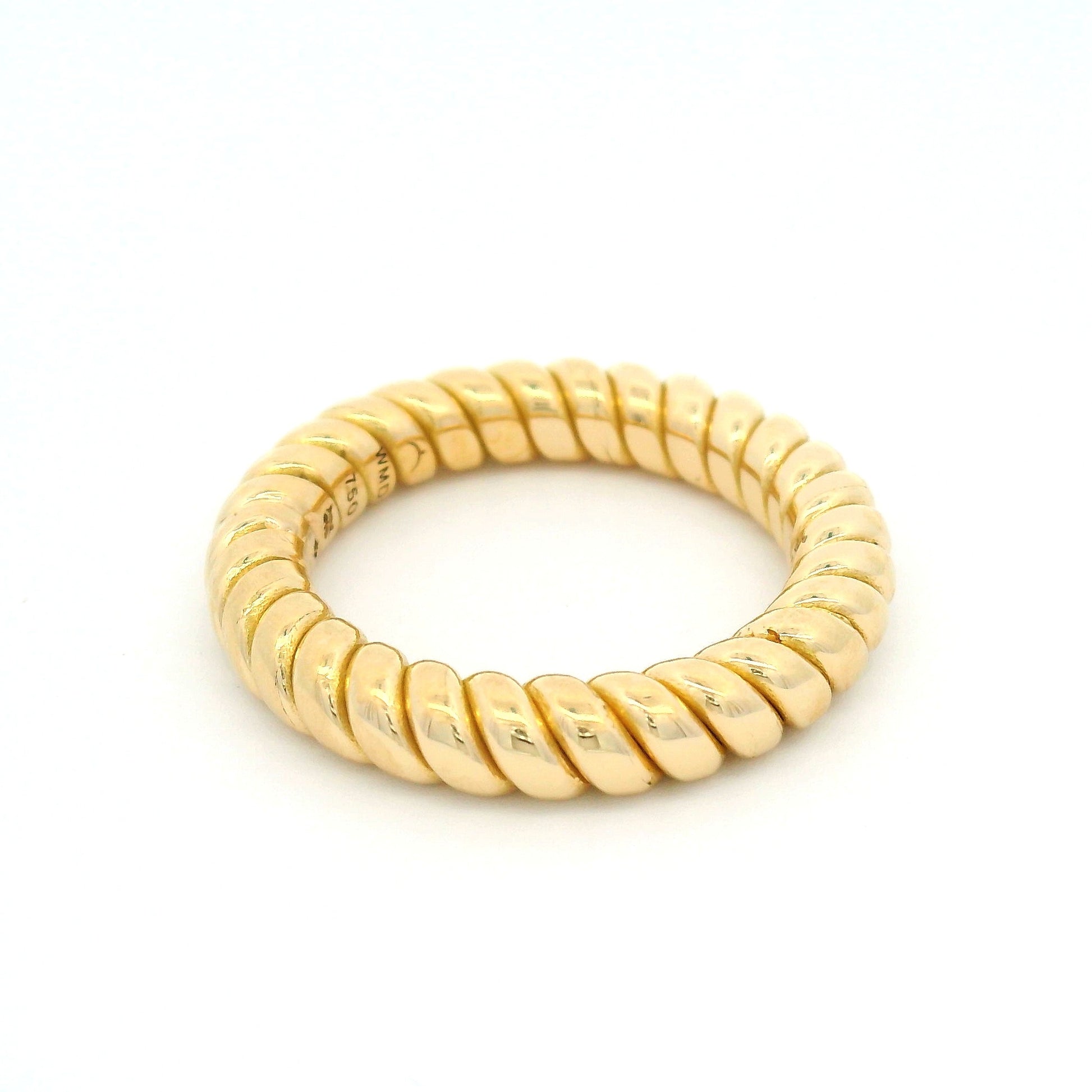 18k Yellow 4mm Round Twisted Wire Band