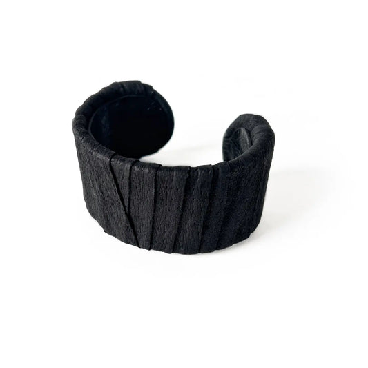 Leather Ridge Cuff Bracelet