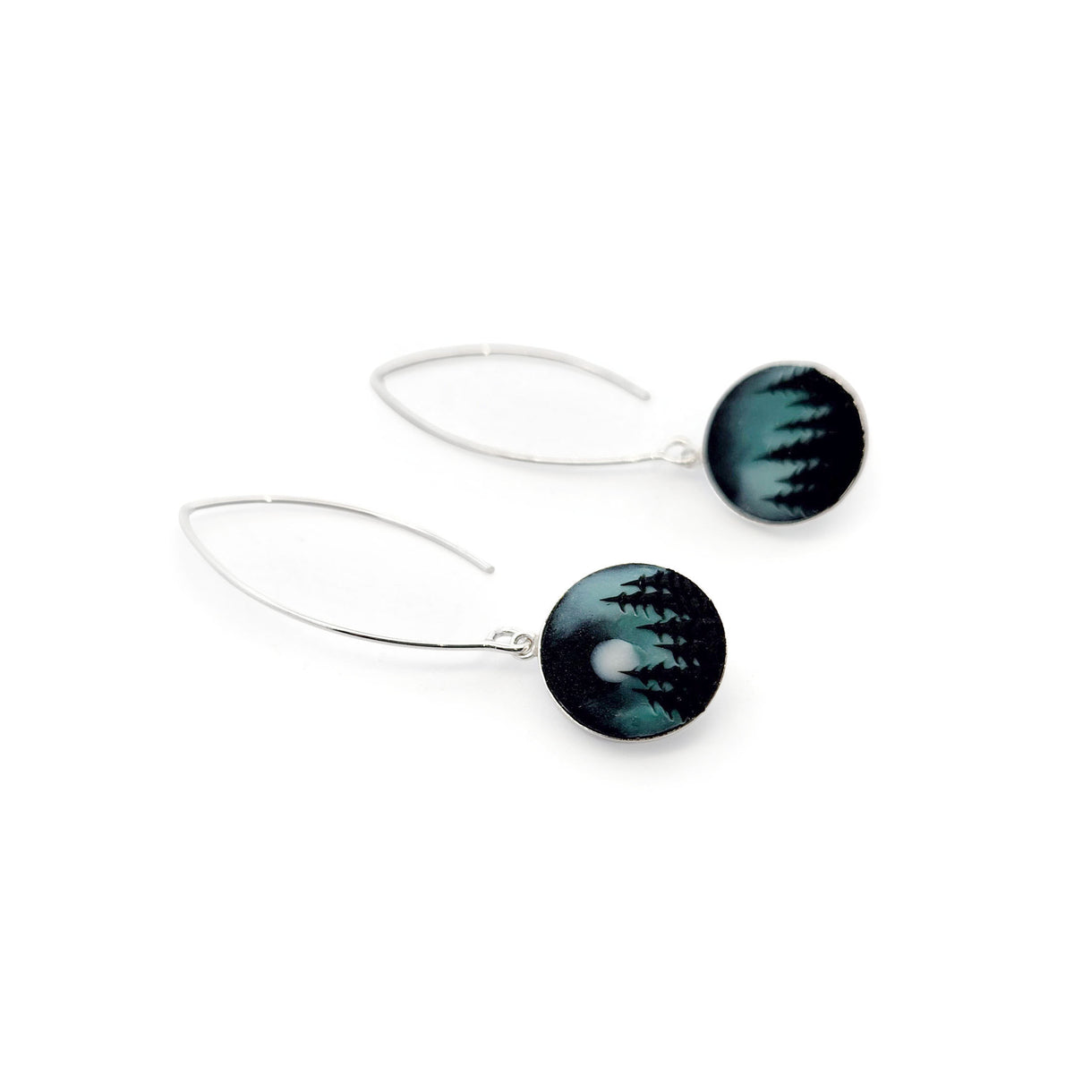 Handmade Polymer Northern Lights Hook Earrings
