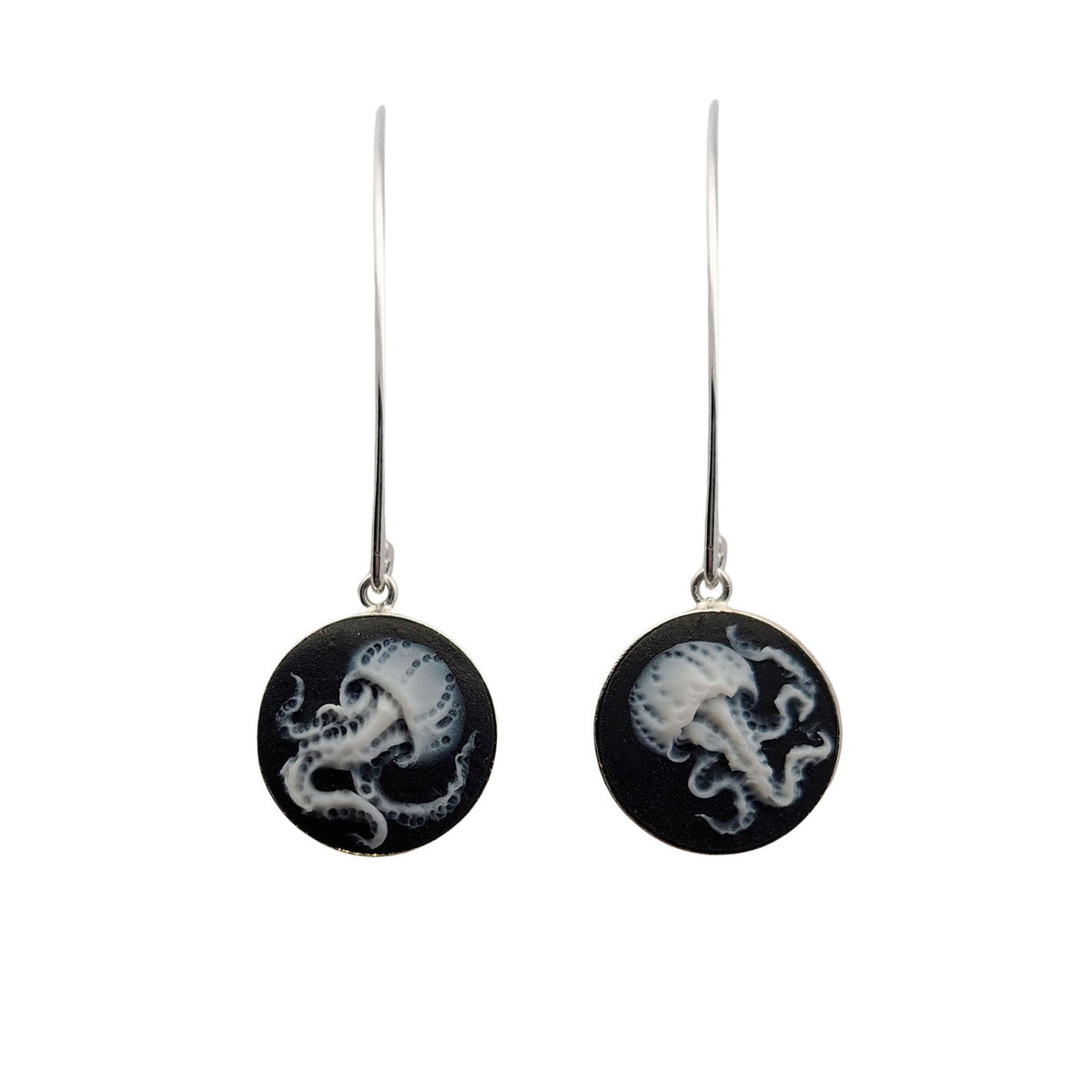 Handmade Polymer Jellyfish Hook Earrings